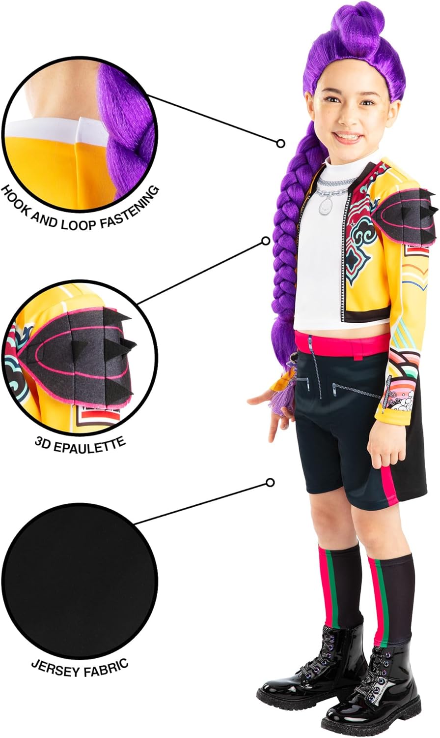 Rubies Official Netflix K-Pop Demon Hunters Rumi Child Costume, Kids Fancy Dress