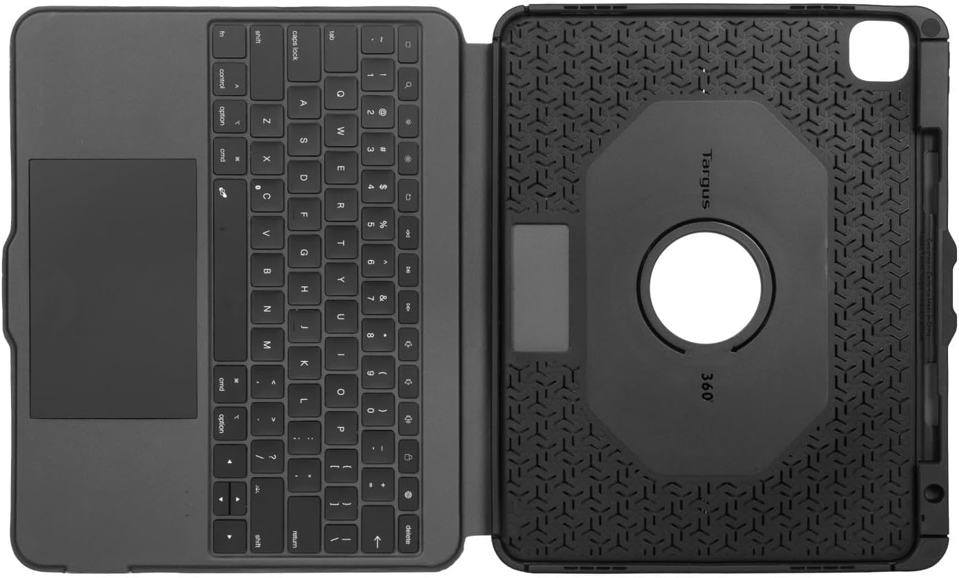 Targus VersaVu Bluetooth Keyboard Case for iPad Pro 13-inch (M4) UK | Slim Protective Case with 360° Rotating Stand, Detachable Wireless Keyboard, Travel & Work-Friendly, Durable Cover