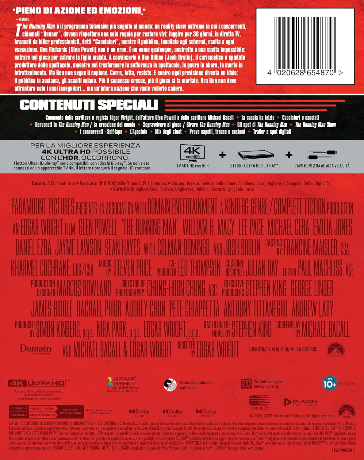 The Running Man 4K UHD