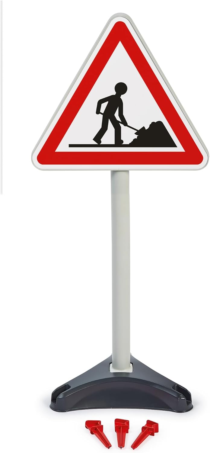 Ecoiffier - Kinderspel met 3 verkeersborden 65 cm - Werken voor vloerbevestiging inbegrepen - Imitatiespel - Vanaf 18 maanden - Speelgoed voor kinderen - 476 - Garantie Frankrijk