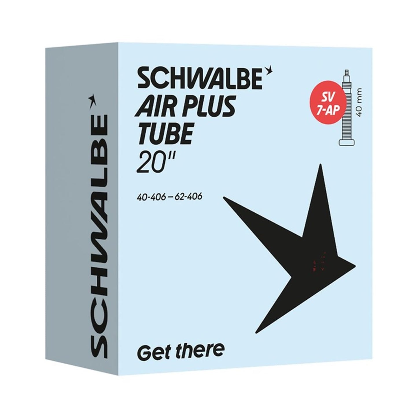 Schwalbe SV7-AP AIR Plus Bicycle Inner Tube 40/62-406 IB 40 mm