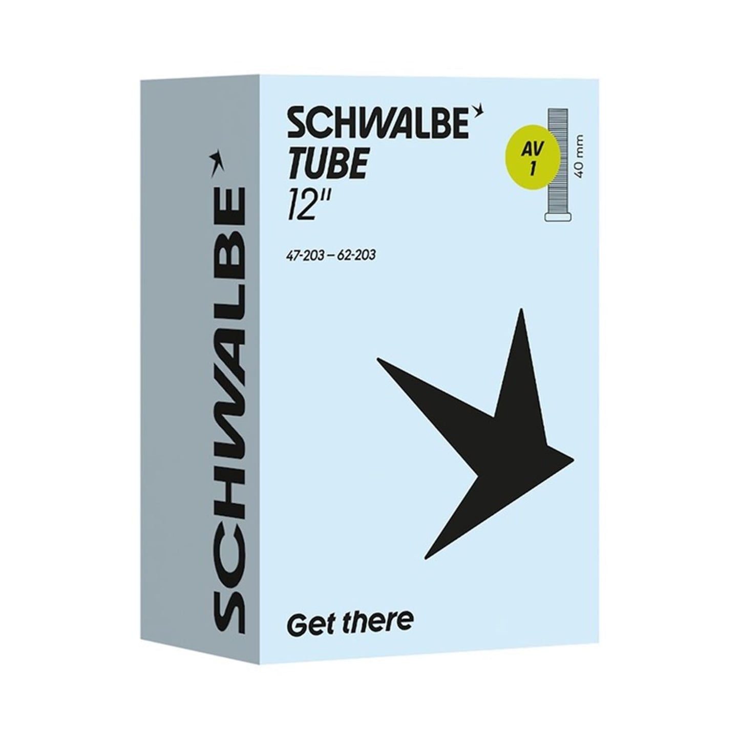Schwalbe Bicycle Inner Tube AV1 47/62-203 IB AGV 40 mm