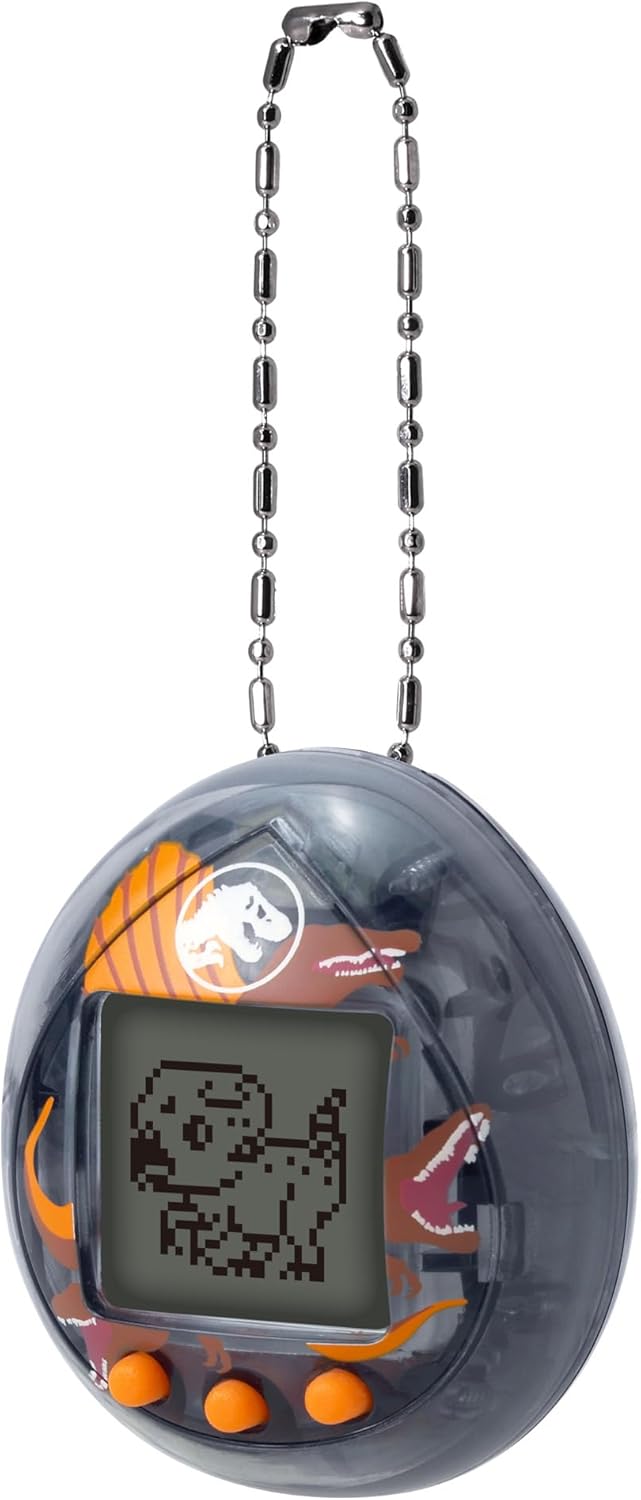 Bandai - Tamagotchi Nano Jurassic Brown - bruine versie Dino Spinosaurus - Tamagotchi interactief dier - klein nano-formaat - virtuele dierendinosaurus om op te tillen - speelgoed voor kinderen vanaf