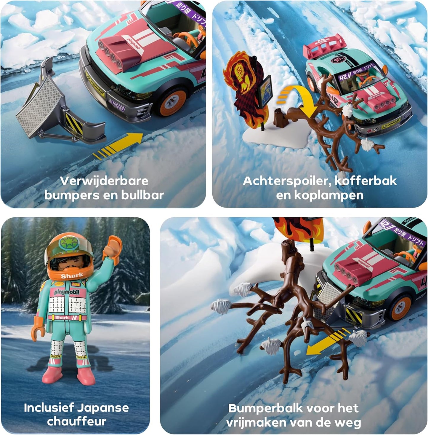 PLAYMOBIL | Cars | Offroad auto | Getunede auto met ramstang en achterspoiler | kinderspeelgoed voor kinderen vanaf 4 jaar | 72062