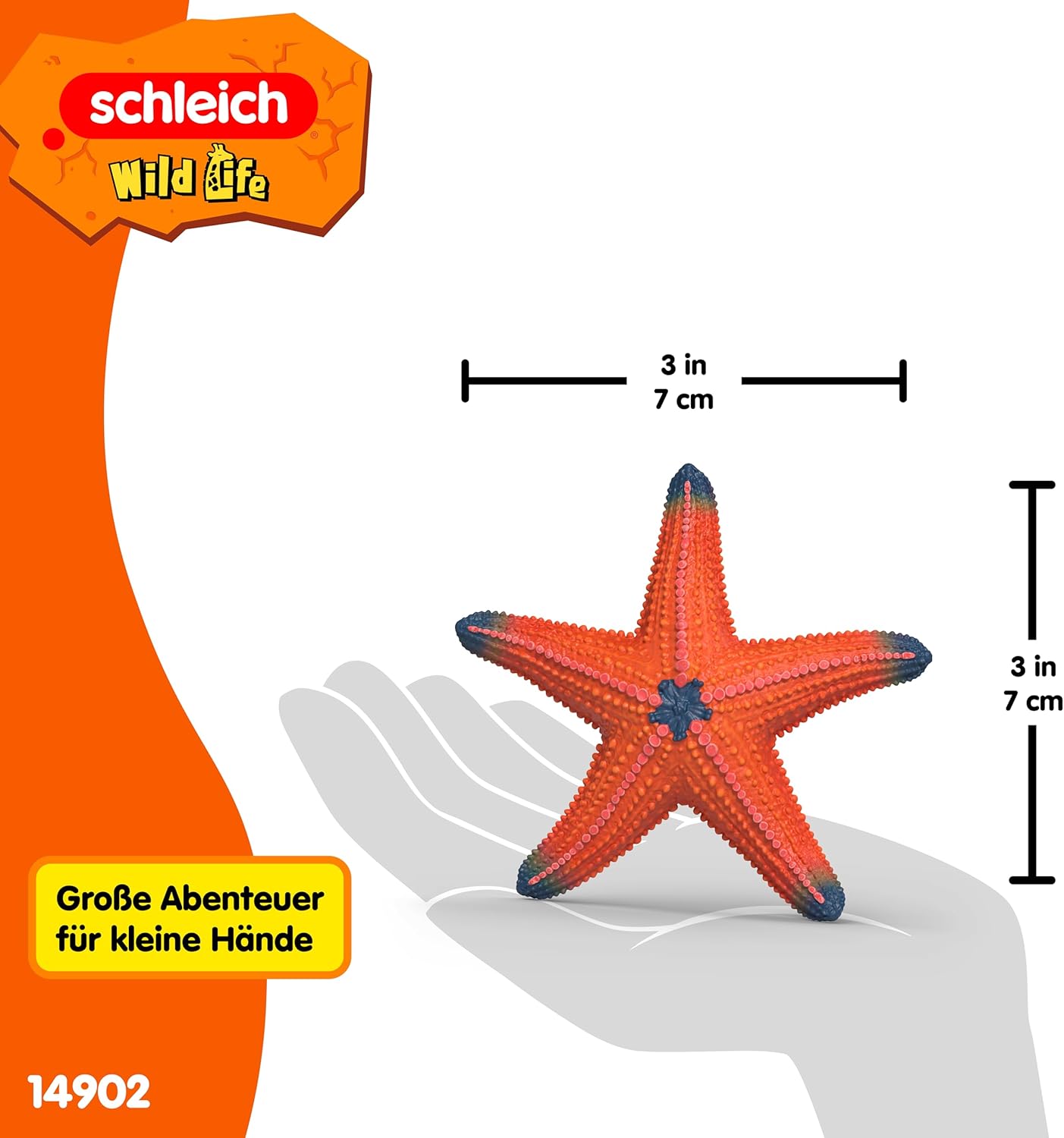 schleich WILD LIFE | Seestern mit Farbwechsel 14902 | detaillierte Tierfigur & Sammelfigur | Zoo Spielzeug | Geschenk für Jungen & Mädchen | Deko für Geburtstag | Spielfigur ab 3 Jahren | 7 x 7 x 2 cm
