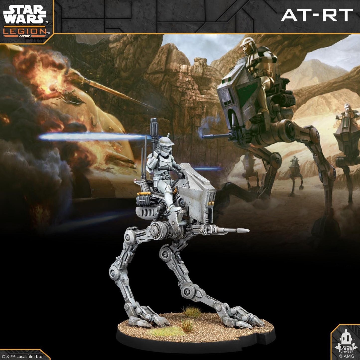Asmodee | Star Wars: Legion Republic AT-RT | Miniatures Game | Ages 14+ | 2 Players | 90 Minutes Playing Time