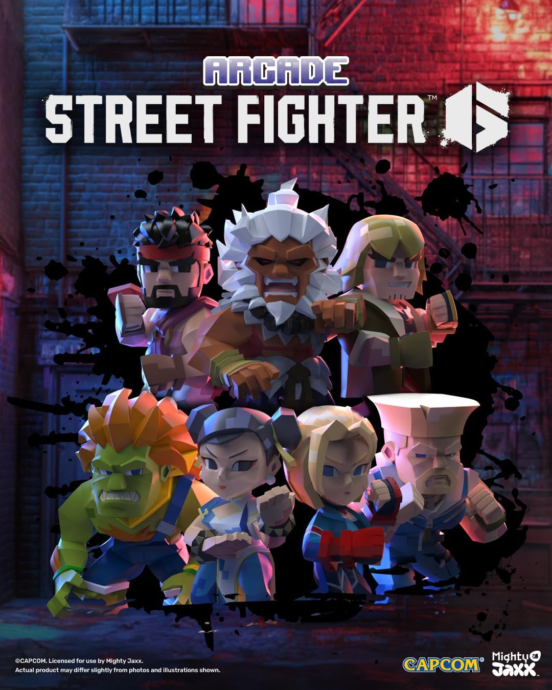 Mighty Jaxx Arcade: Capcom Street Fighter Series | Sealed Tray of 6 - Contains No Duplicates | Blind Box Collectible Figurines