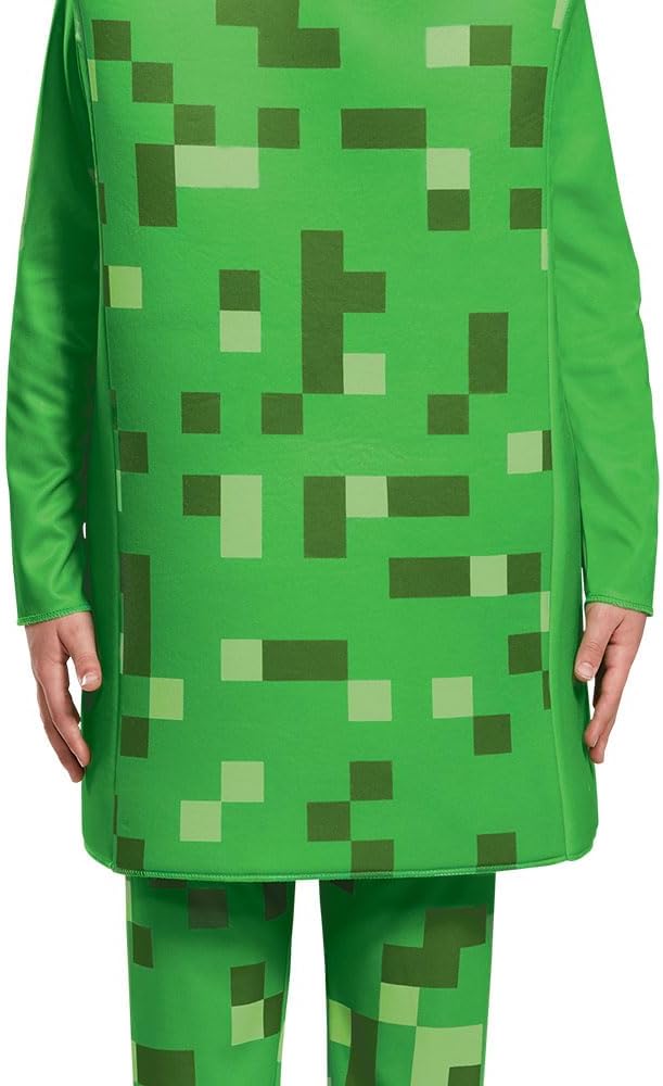 Disguise Deluxe Creeper Minecraft Costume For Kids, Halloween Costumes For Kids Available In Sizes S, M and