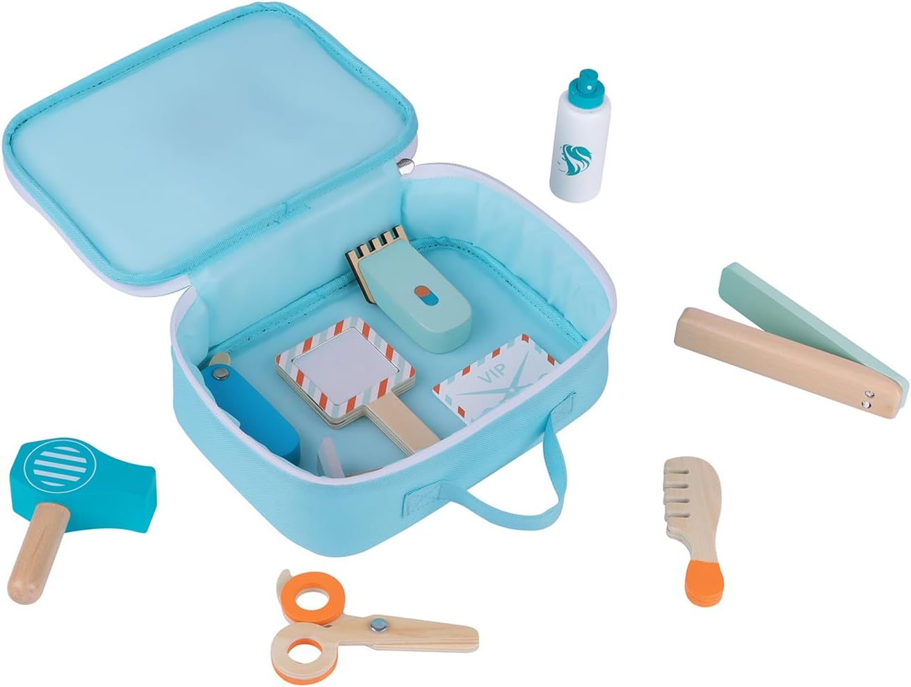 Wooden Little Hairdresser Play Set, Pretend Play Toy, Ages 3+, with Carry Case, 420g
