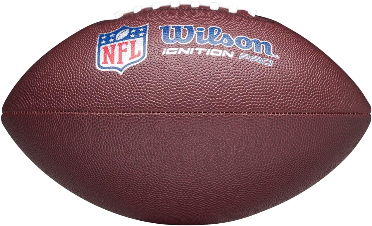 Wilson Pallone da Football NFL Ignition Pro Eco, In Pelle Composita con Tecnologia Pressure Lock, Marrone, Misura Ufficiale