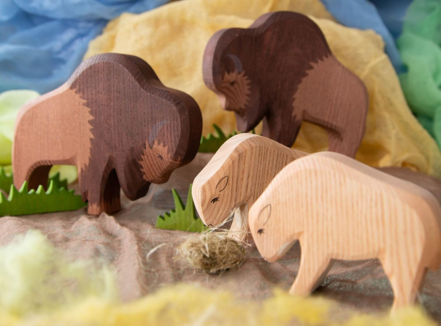 Ostheimer - 28210 - Bison, hout, handwerk, 16,6 cm x 12,8 cm x 3 cm