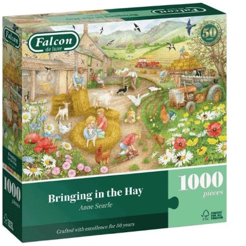 Falcon Bringing in the Hay - 1000 Stukjes Puzzel voor Volwassenen - Prachtig Geïllustreerde 1000 Stuks Volwassen Decoupeerzagen - Puzzels voor Thuisactiviteiten, Regenachtige Dagen, Verjaardagscadeau