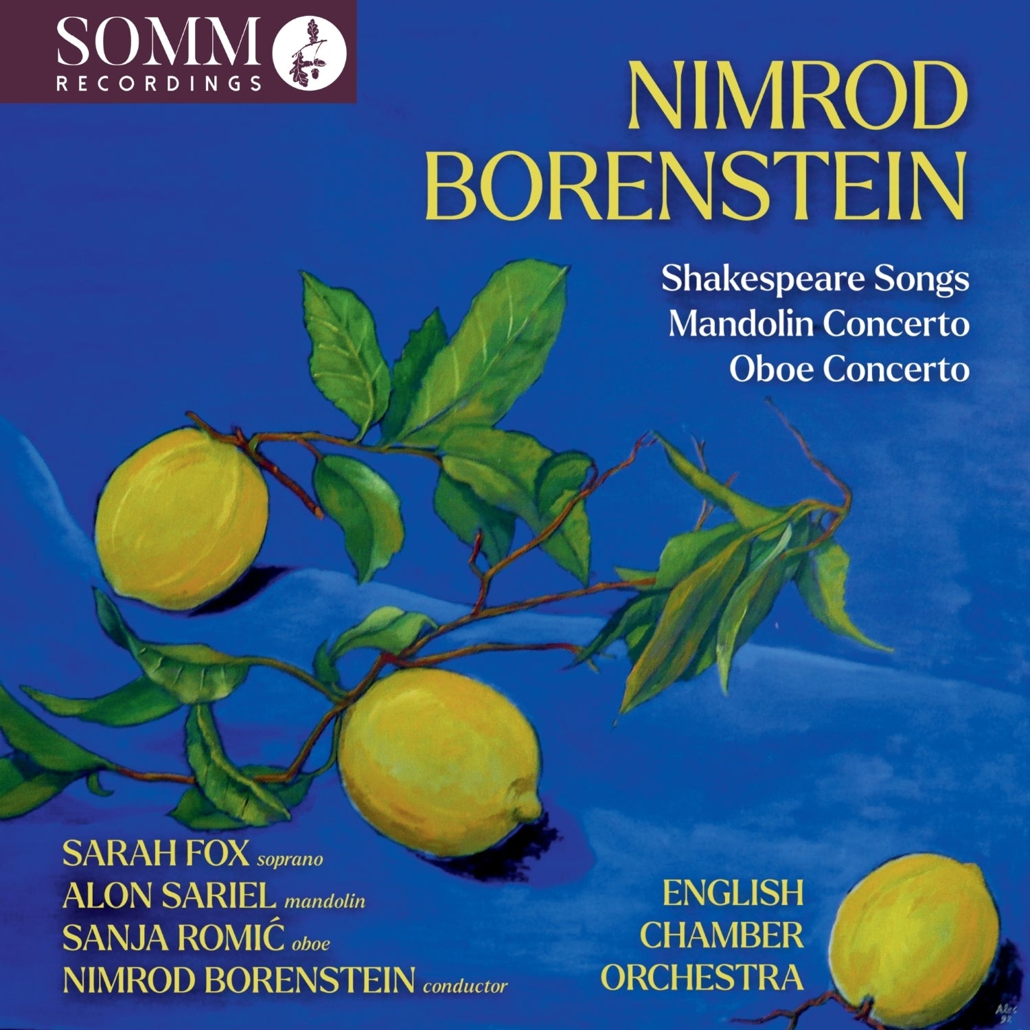 Nimrod Borenstein: Shakespeare Songs/Mandolin Concerto/...
