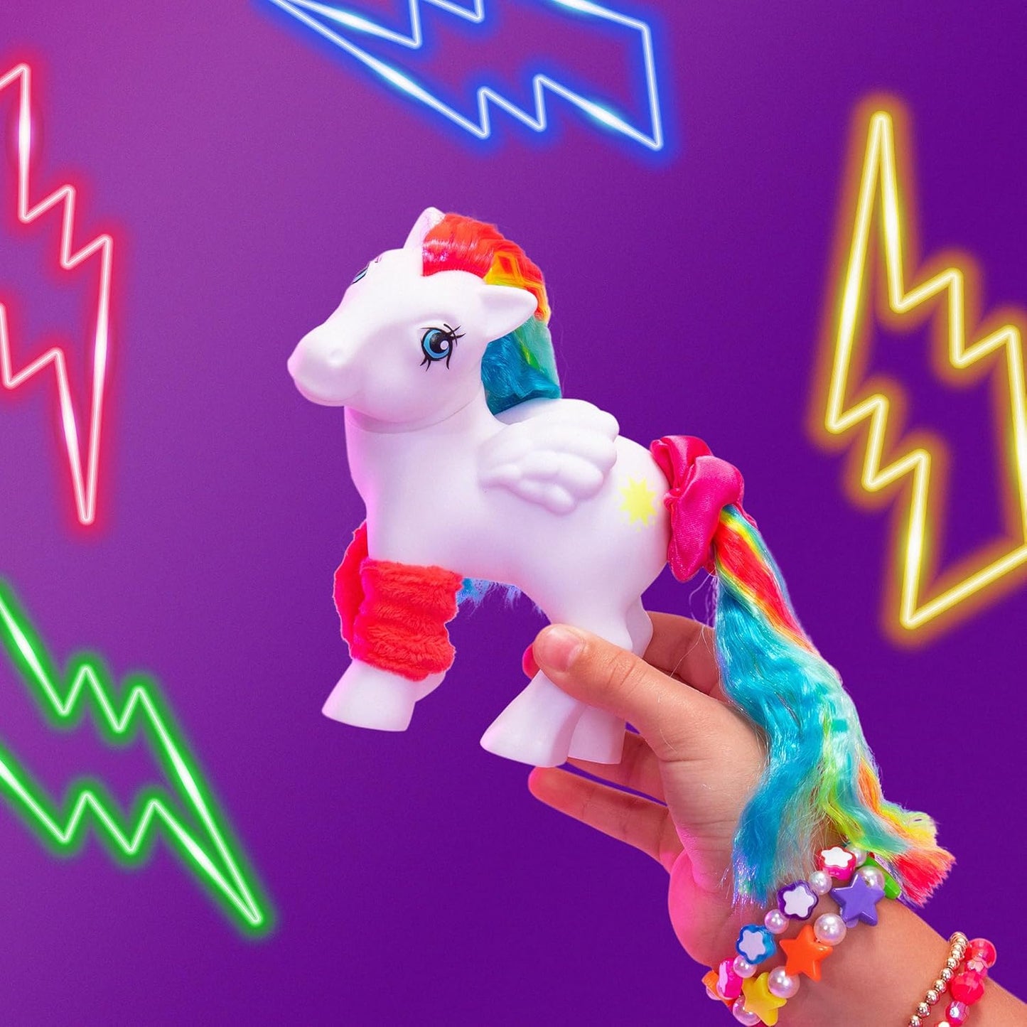 Basic Fun My Little Pony Totally Rad Starshine - Poney d'inspiration rétro avec un style audacieux - Jouet à collectionner des années 80 pour enfants et fans de 3 ans et plus