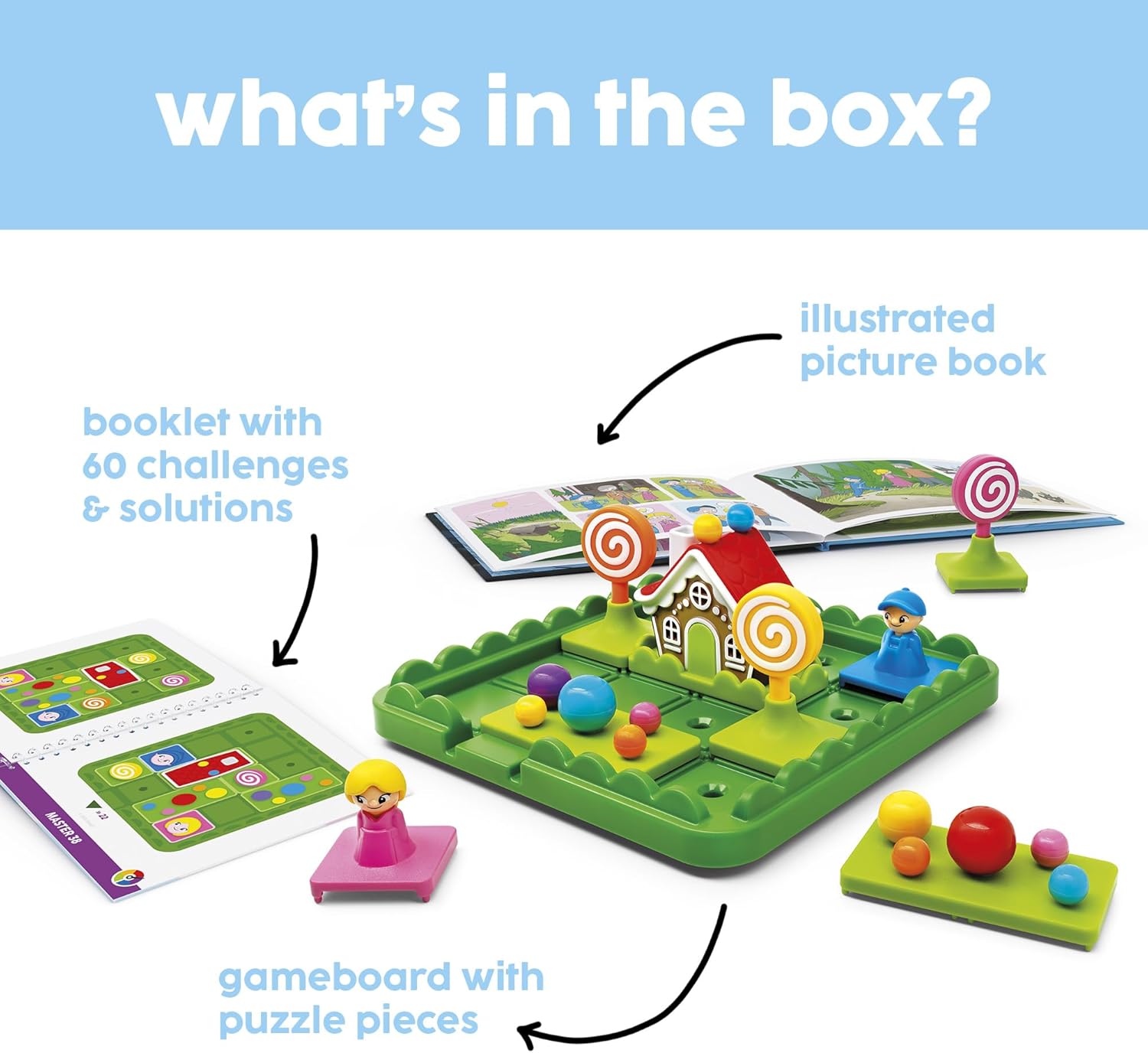 SmartGames - Hansel and Gretel, Preschool Puzzle Game with 60 Challenges, Ages 5 to 8