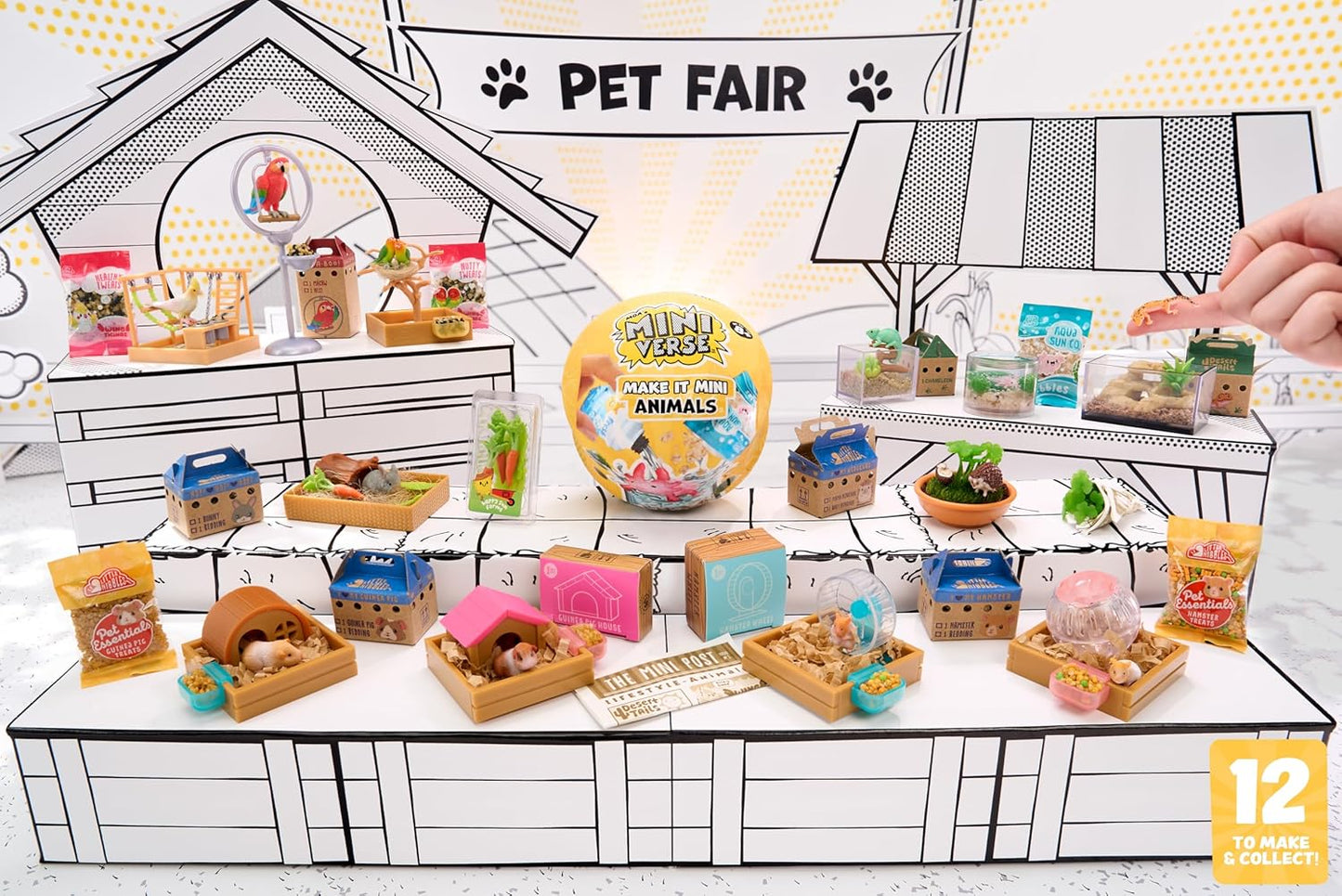 MGA's Miniverse Make It Mini Tiere Mini-Sammlerstücke, Geheimnisvolle Blindverpackung, Miniaturen, Kunstharz-Bastelspiel, Nachgebildete Tiere + Lebensräume, Nicht ESSBAR – Für Sammler ab 8 Jahre