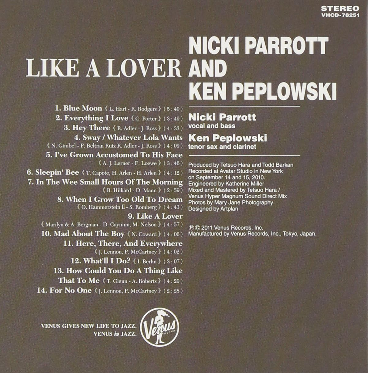 Parrott, Nicki - Like A Lover (& Ken Peplowski)