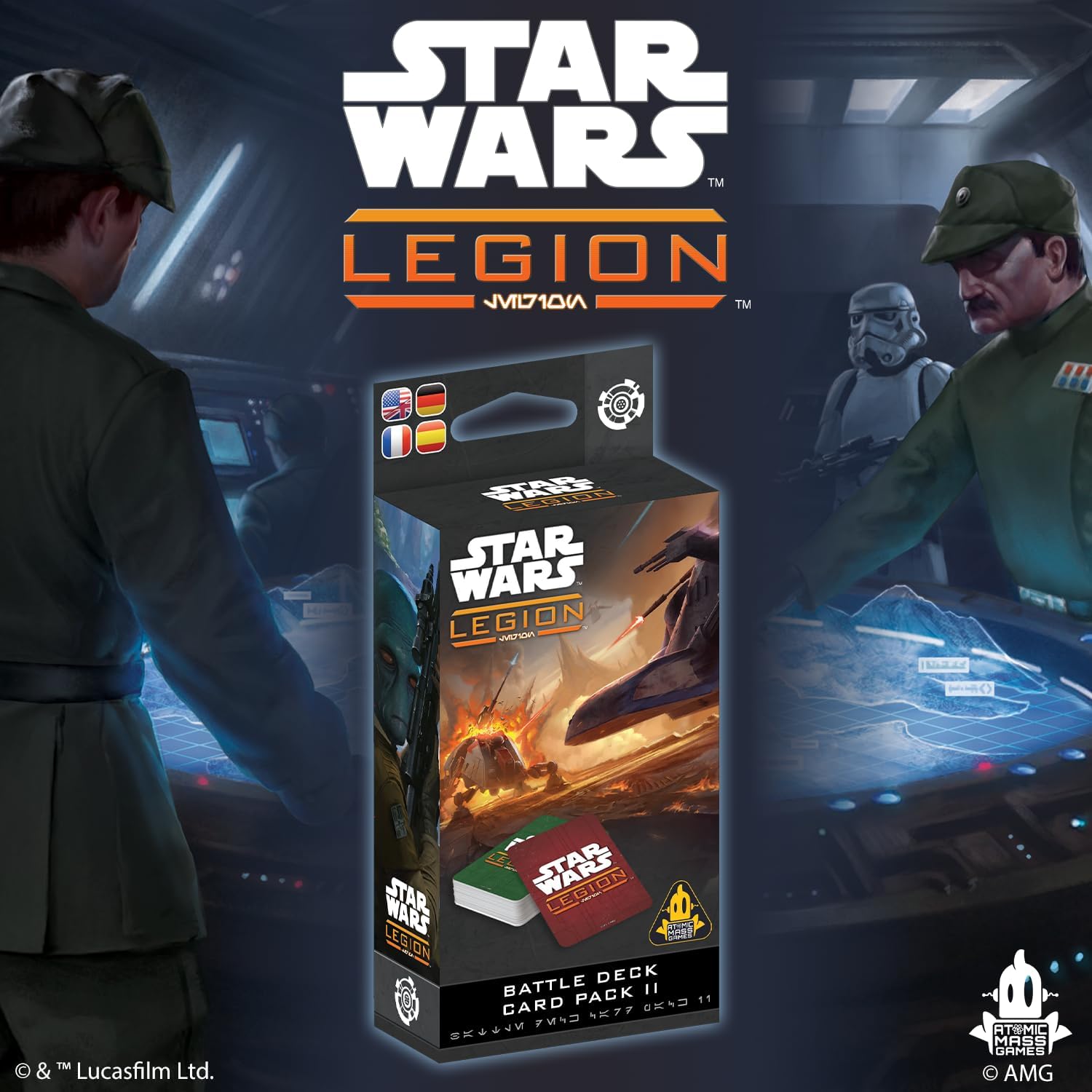 Asmodee | Star Wars: Legion - Battle Deck Card Pack II | Tabletop Miniatures Game | Ages 14+ | 2 Players | 3 Hours Playing Time