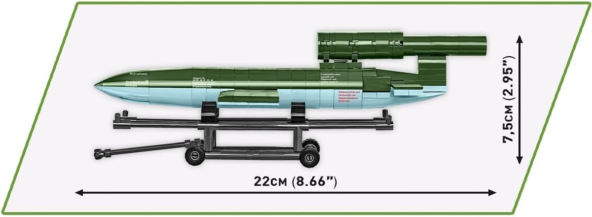 COBI V-1 Flying Bomb (Fi 103), Green, 8.66 x 5.91 x 2.95 inches
