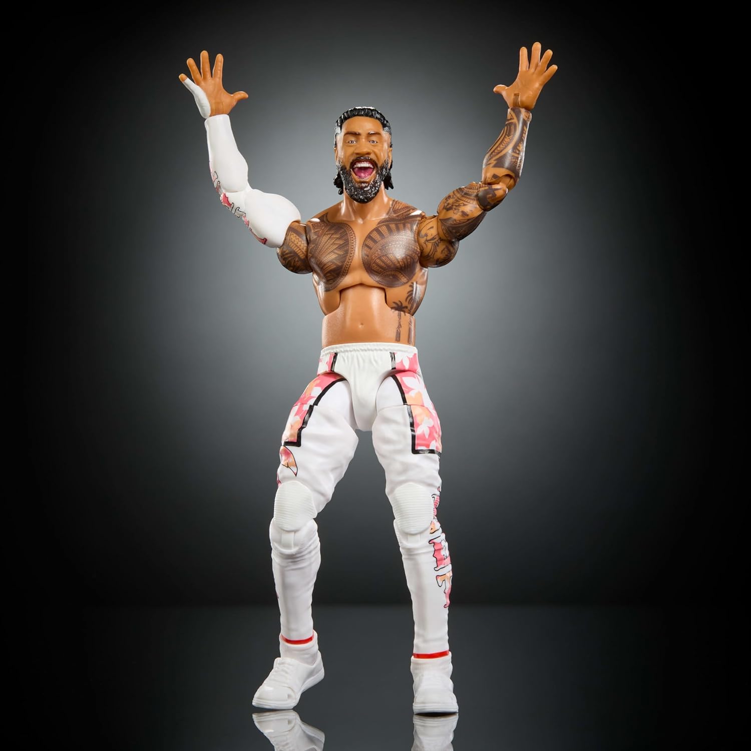 Mattel WWE Elite Action Figure & Accessories, Series #124 Set, 6-inch Collectible Jey Uso with 25 Articulation Points & Swappable Hands, JHT68