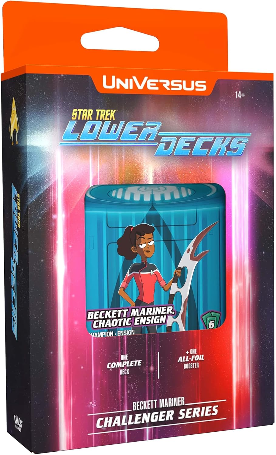 UniVersus: Star Trek Lower Decks: Challenger Series - Mariner - 63 Card Deck-Building Game, 2 Playable Characters, Ready to Play, 6 Foil/Alt Art Cards, Ages 14+