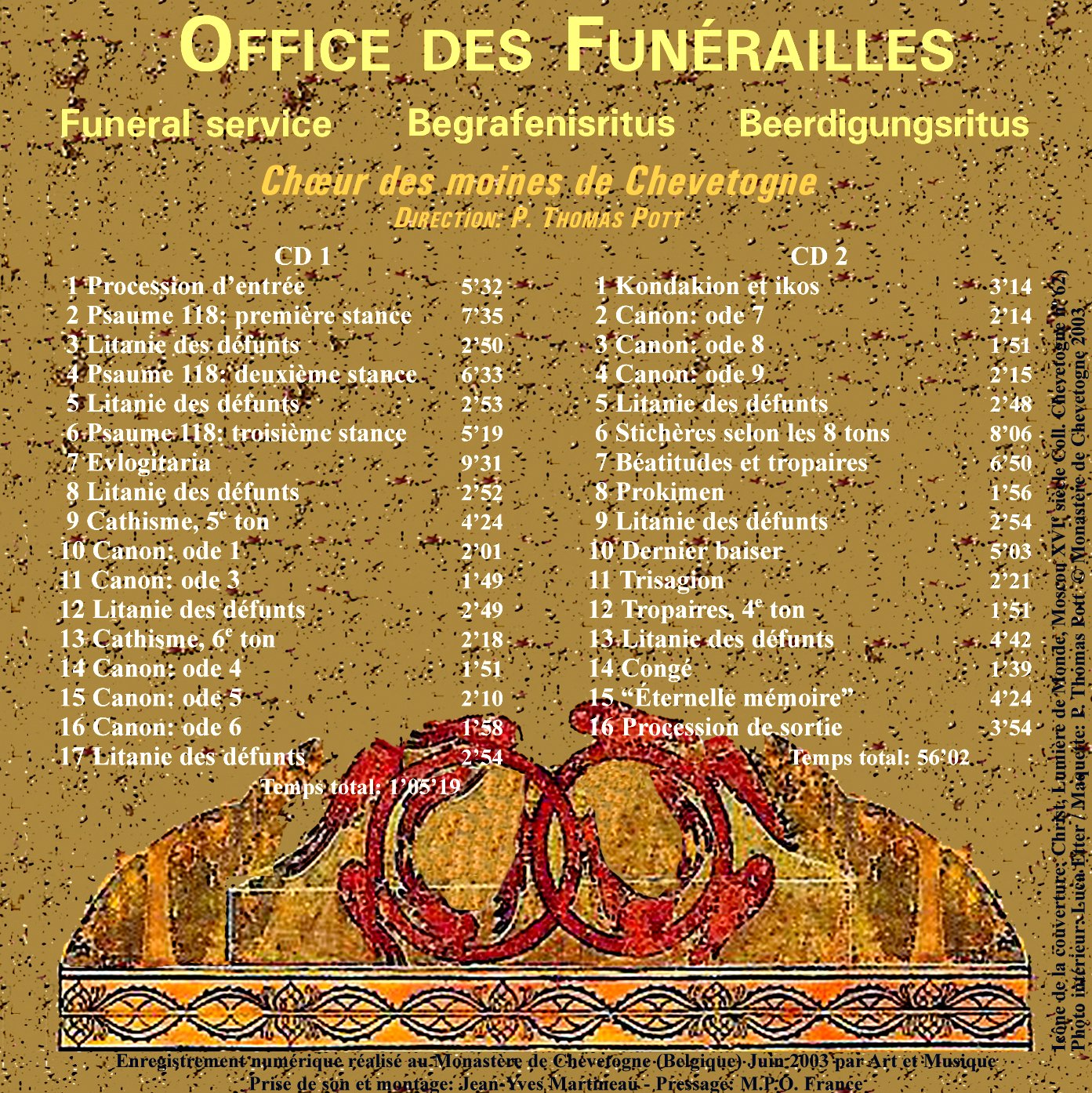Funerailles - Choeur Des Moines Chevetogne