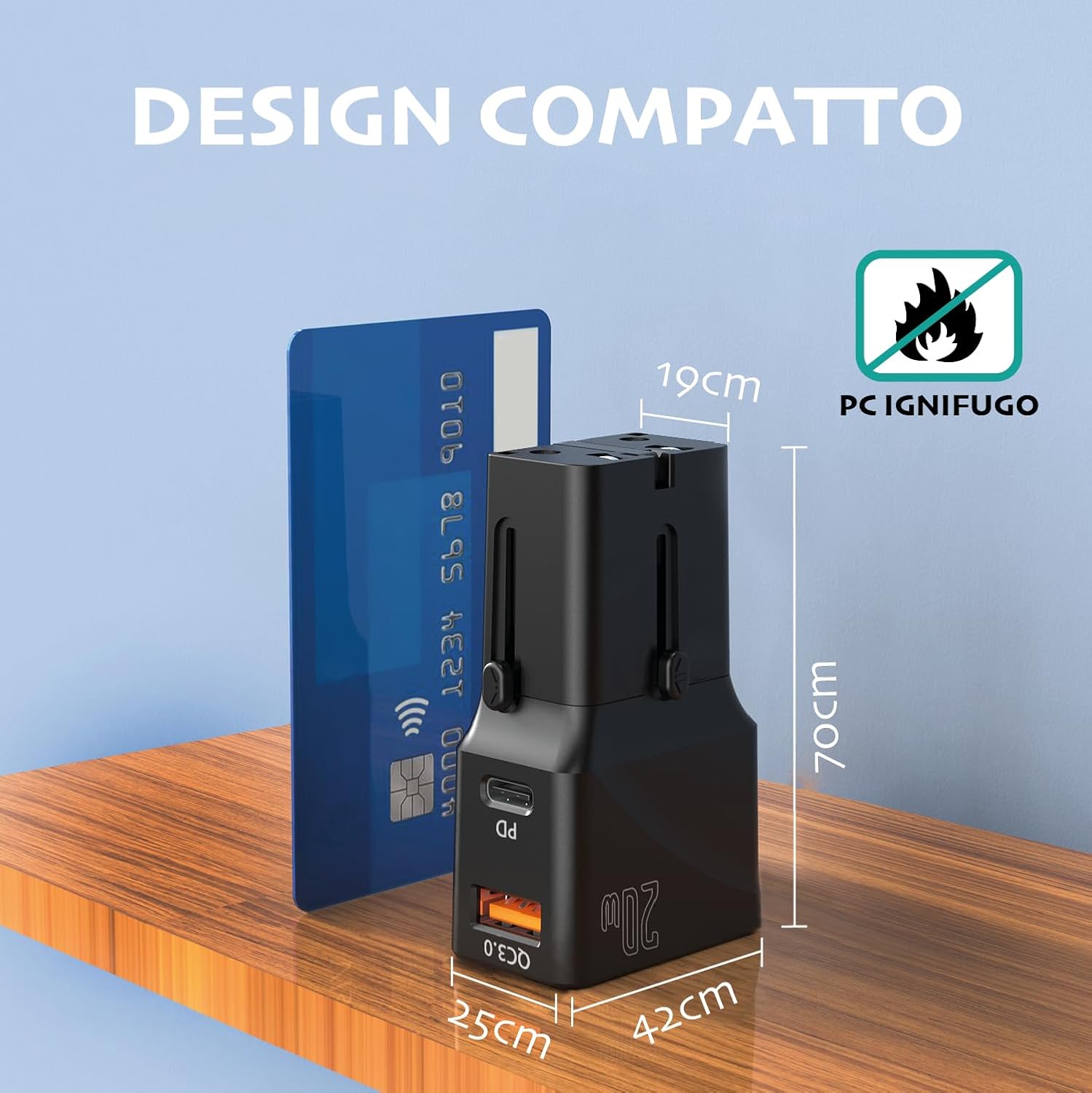 Travel Charger 2 Usb Port Pd 20W