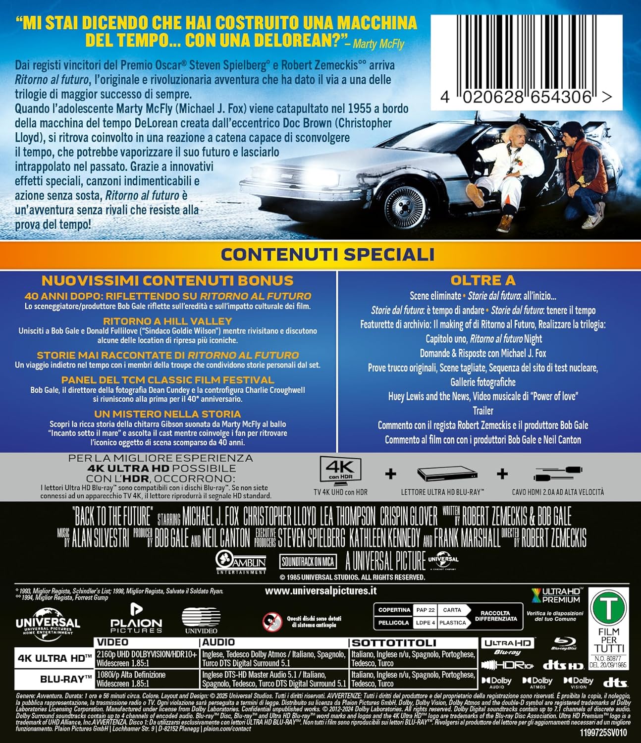Ritorno Al Futuro (4K Ultra Hd + 2 Blu-Ray)