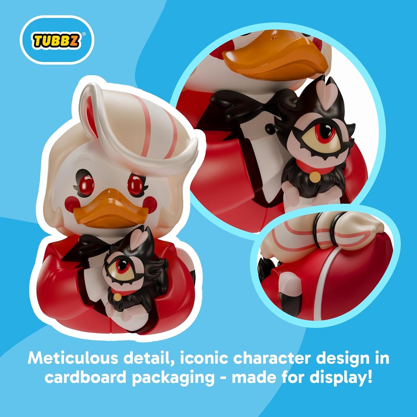 TUBBZ Box-Ausgabe: Hazbin Hotel – Charlie Morningstar Cosplaying Gummiente Vinylfigur – Offizielle Sammelfigur für Fans von Hellaverse