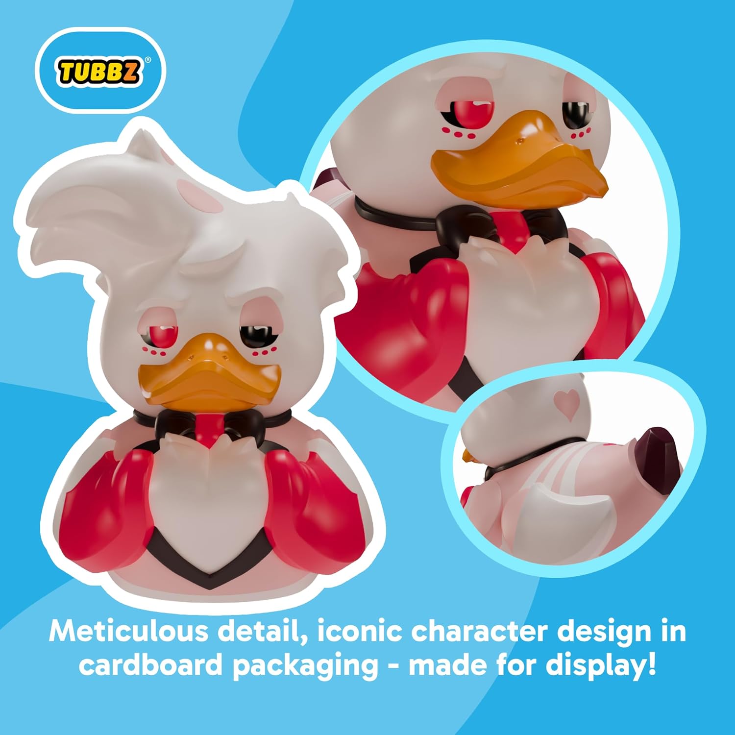 TUBBZ Box-Ausgabe: Hazbin Hotel – Angel Dust Cosplaying Gummiente Vinylfigur – Offizielle Sammelfigur für Fans von Hellaverse
