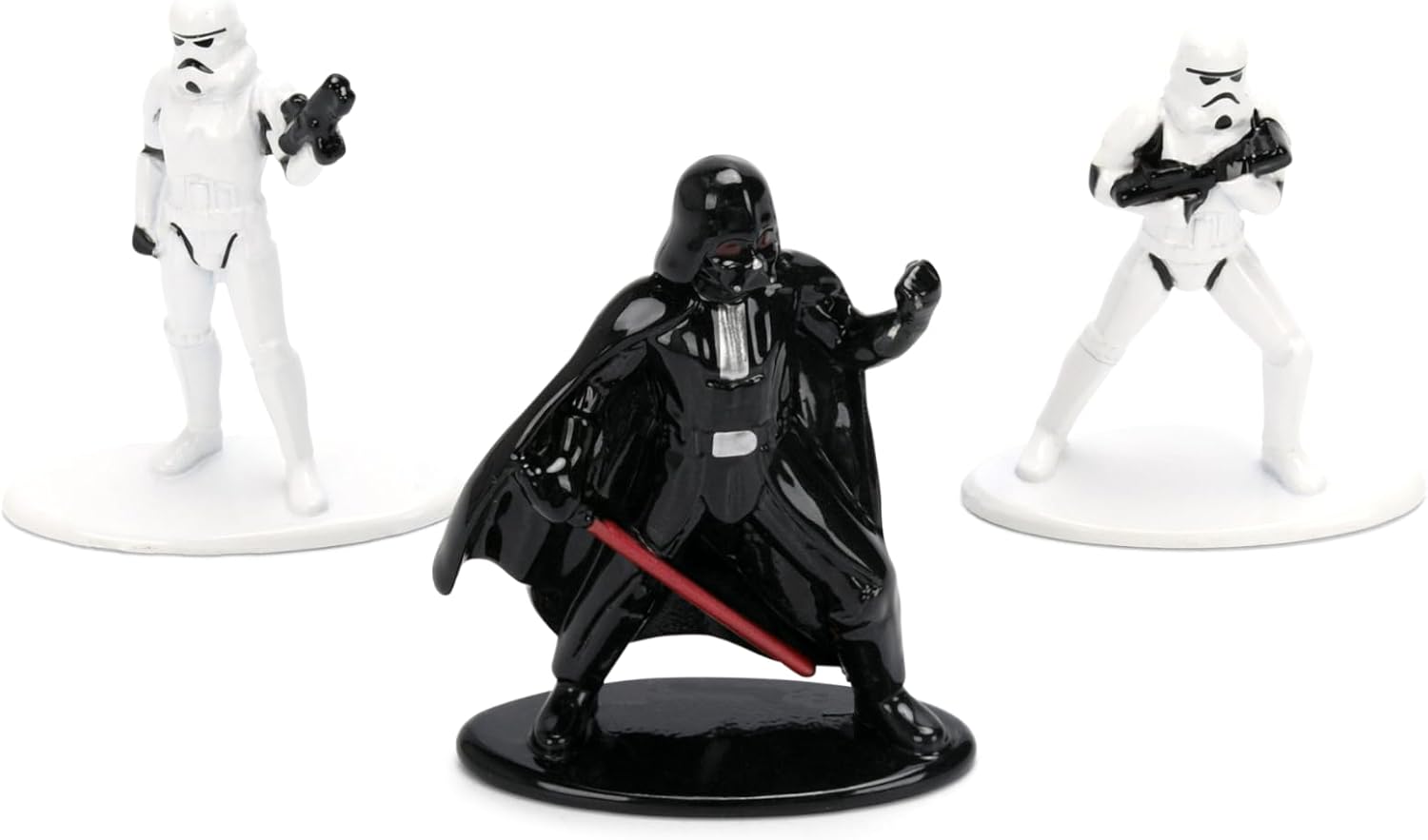 Jada Toys Star Wars Nano Die-Cast Figuren 3er Set, Stormtrooper, Darth Vader, Stormtrooper 2, 4 cm 1.65 Zoll – Mehrfarbig