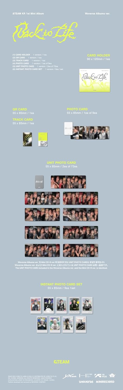 &TEAM BACK TO LIFE (WEVERSE ALBUMS VER.)