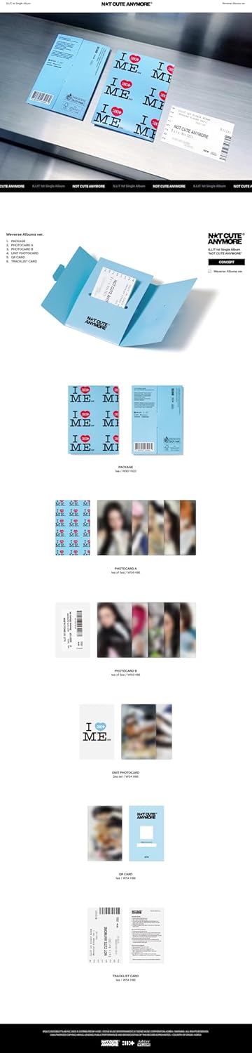 Not Cute Anymore - Weverse Albums QR Card Version - incl. Tracklist Card, Photocard A, Photocard B + Unit Photocards