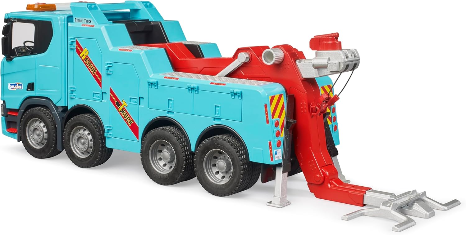Bruder 03553 - Scania Super 560R Breakdown and Towing Truck with Light and Sound Module - 1:16 Vehicles, Tow Trucks, Tugs, Roadside Assistance, Carriers