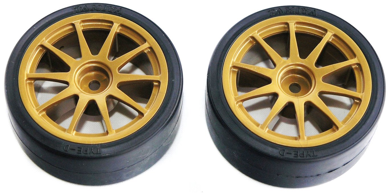 Tamiya 51219 Drift Pneumatici Type D e Ruote (Importato da Giappone