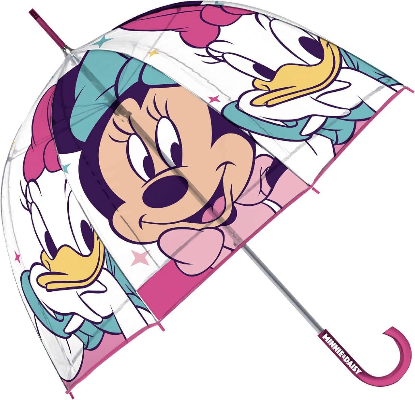 ARDITEX Minnie Mouse Transparent Children's Umbrella, EVA, 67 cm Diameter, Bubble Shape, Manual Opening, 8 Panels