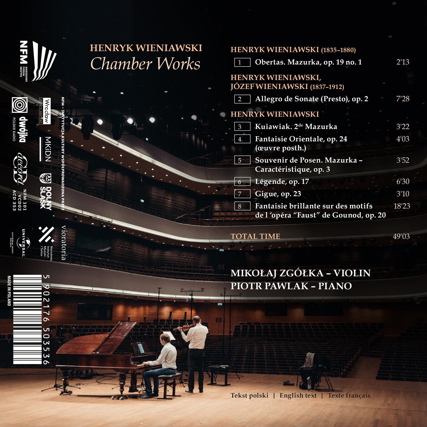 Henryk Wieniawski: Chamber Works