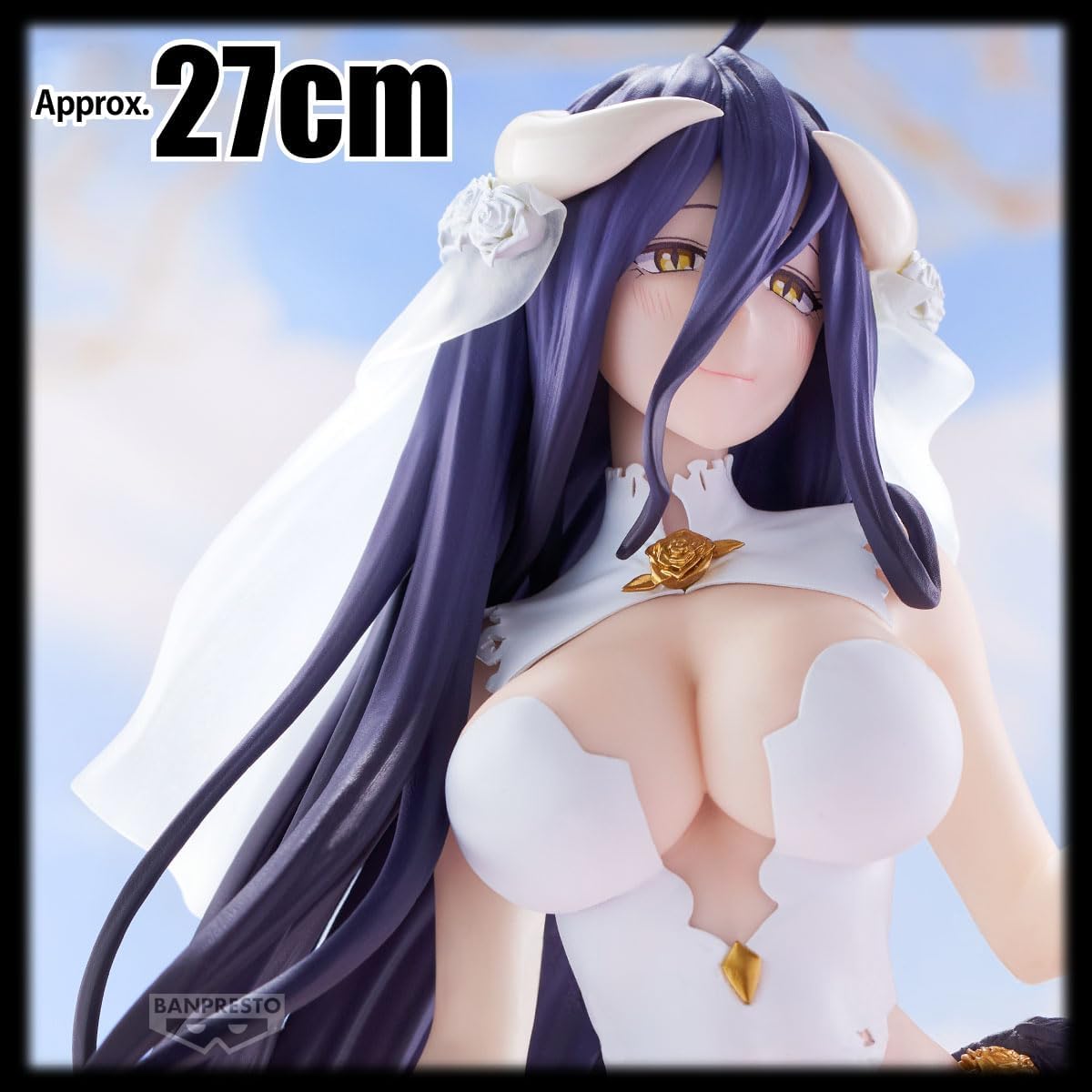 Banpresto Albedo Overlord Action Figure - Glitter&Glamours - Wedding Ver. 27 cm - BP29874P Multicolor - Collectible Figure - Ideal for Anime Fans