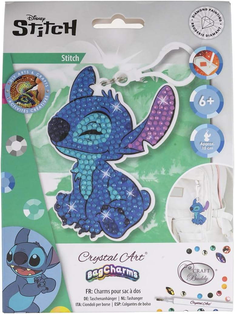 Stitch Crystal Art Bag Charm