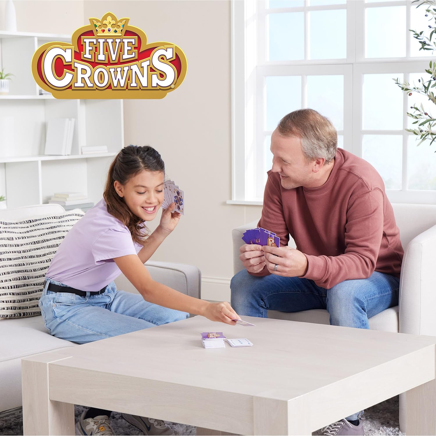 Goliath - FIVE CROWNS, Kaartspel vanaf 8 Jaar, Gezelschapsspel voor 1 tot 7 Spelers, Rummy-achtig Spel, Reisspel voor Kinderen en Volwassenen