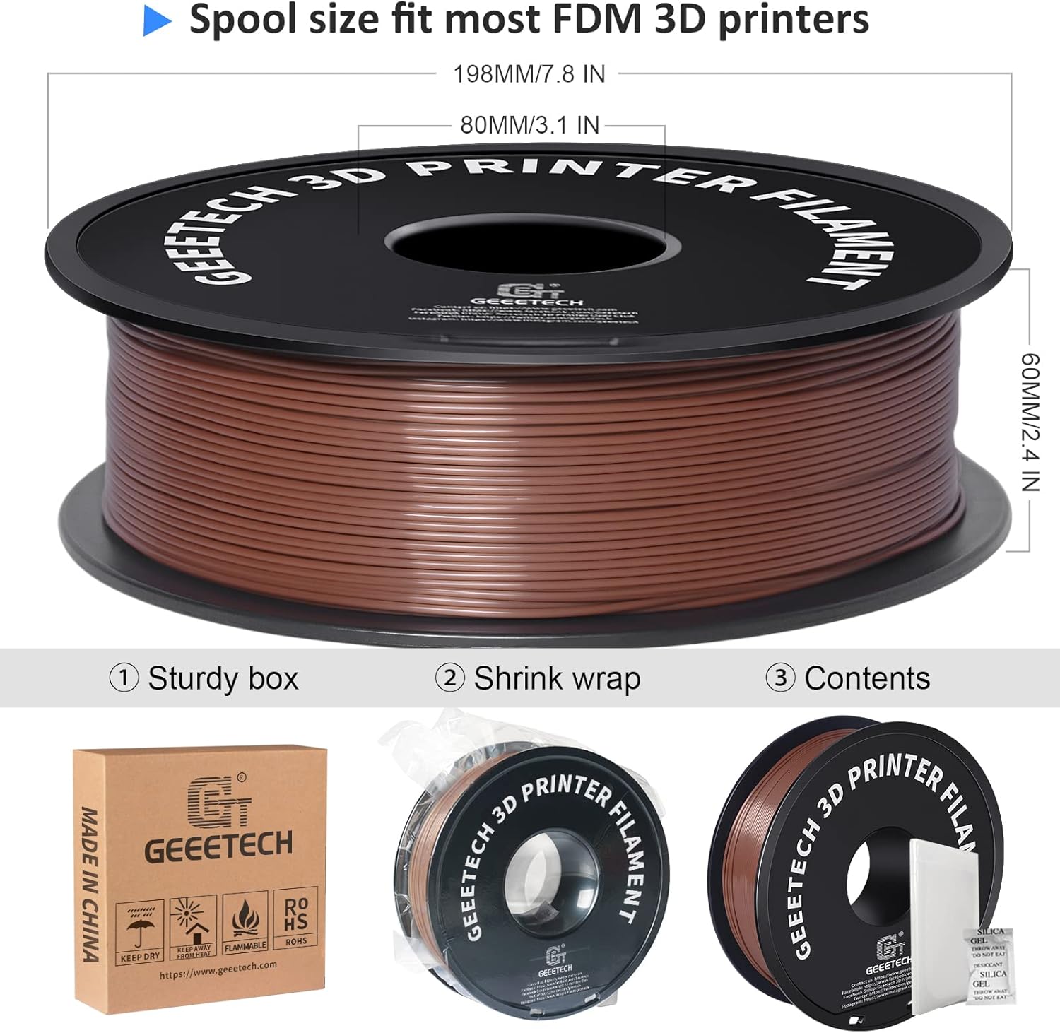 Geeetech - PLA Silk Royal Blue (1.75mm - 1kg)