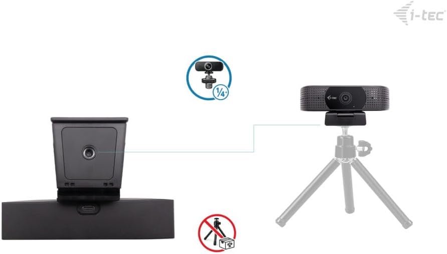 i-tec Solomon 500 Webcam 4K with PDAF Auto Focus for Fast and Stable Focusing and Ultra HD 4K Resolution