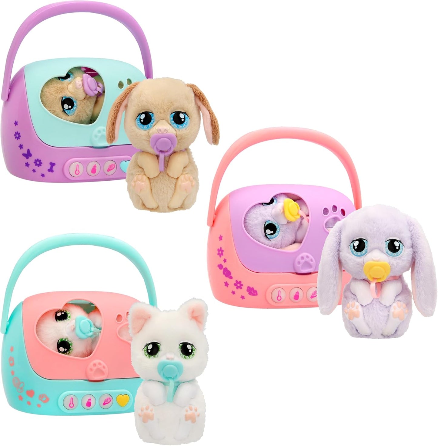 Baby Paws JUST Born Puppy INTERAKTIVE Haustiere Haustiere mit Einer elektronischen Transportbox mit vielen Funktionen Ab 3 Jahren