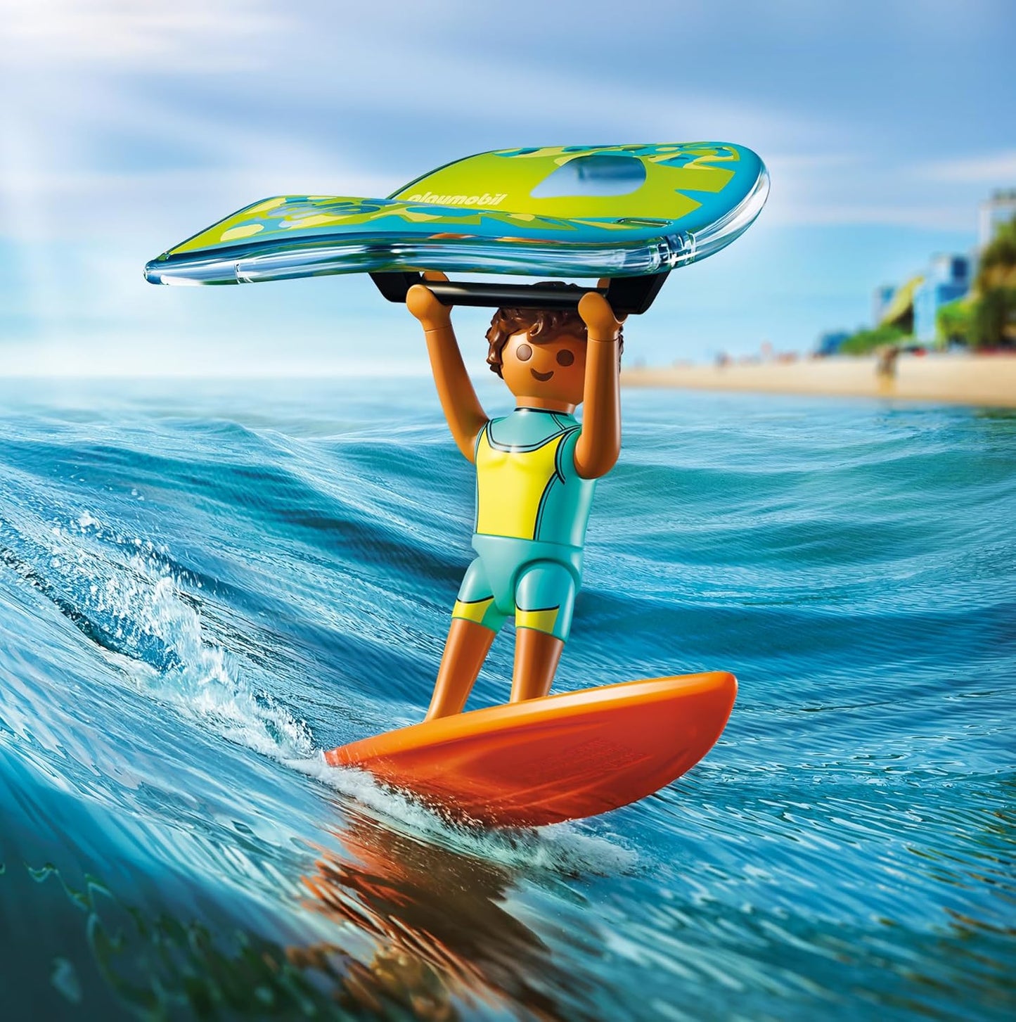 Playmobil Wingsurfer – Surf Figure with Board & Wing Sail, Action Water Sports Playset for Kids Ages 4+