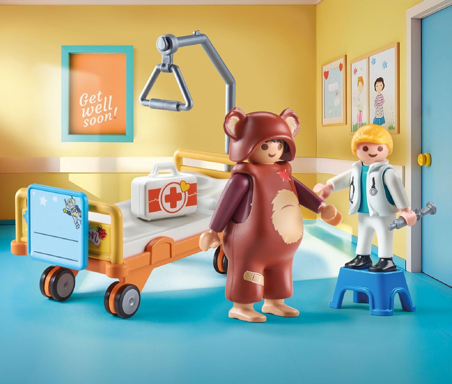 Playmobil Get Well Soon – Patient Figure with Crutches & Care Accessories, Imaginative Role‑Play Toy for Kids Ages 4+