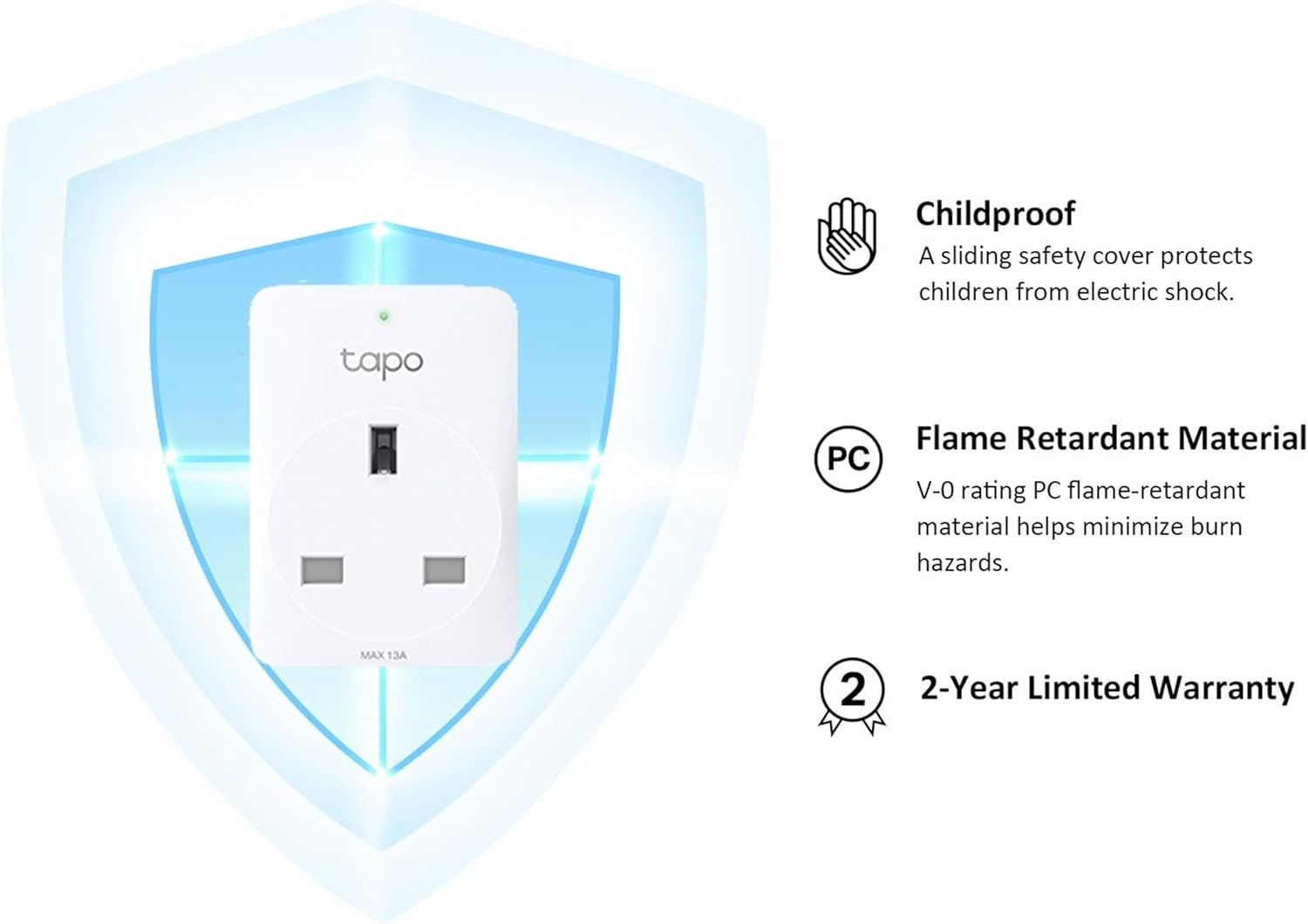 Tapo P100 V2 - Smart Plug - Wireless - 802.11B/G/N - 2.4 Ghz (Pack Of 2)