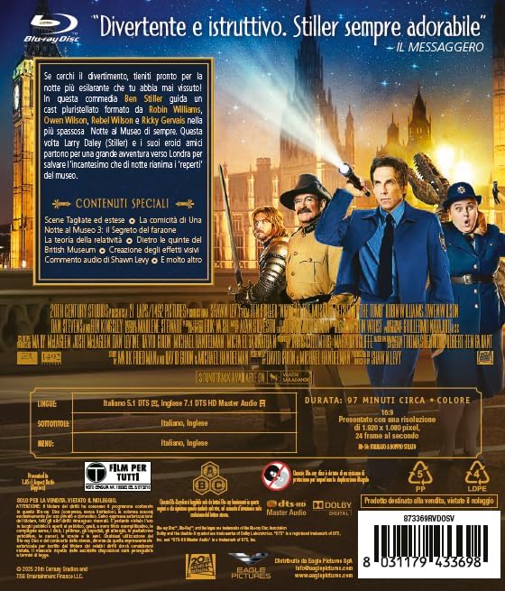 Blu-Ray Notte Al Museo 3 (Una) - Il Segreto Del Faraone