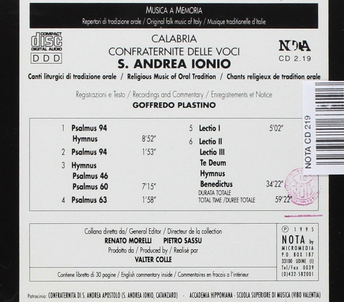 Confraternita Delle Voci Calabria S.Andrea Ionio