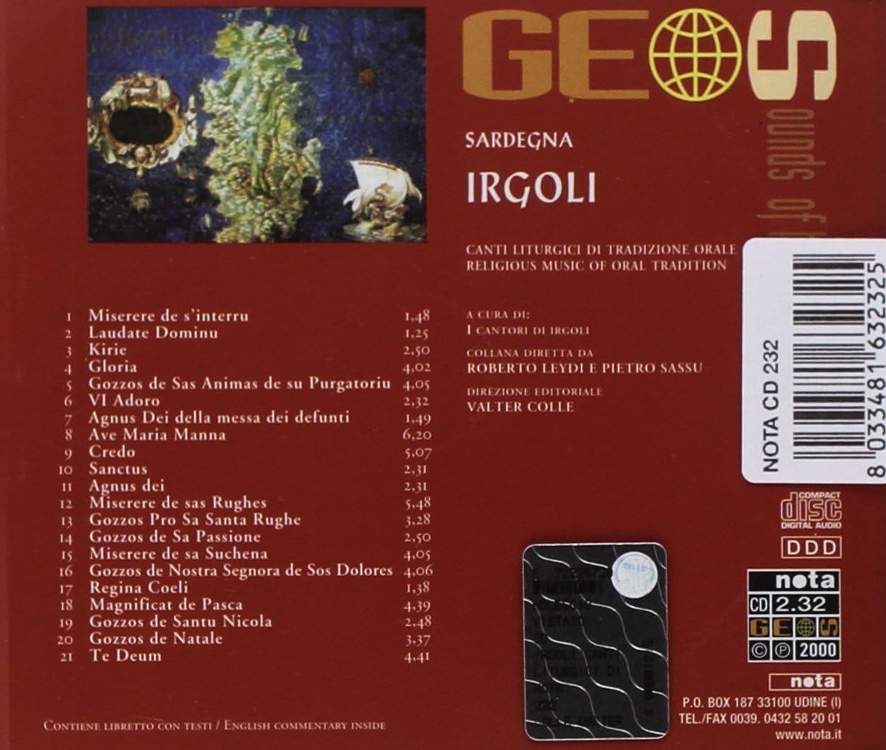Irgoli: Canti Liturgici Di Tradizione Orale / Various