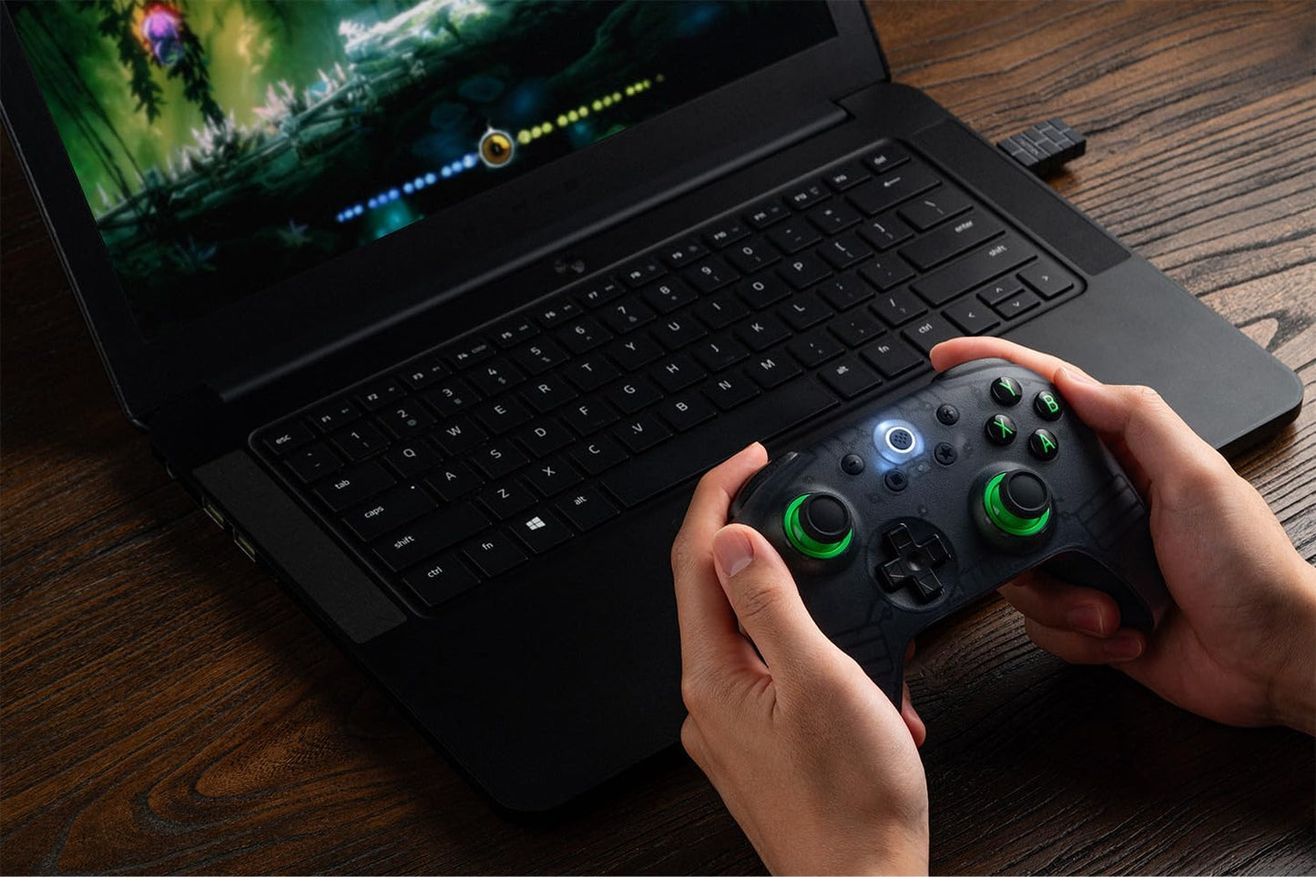 8BitDo Ultimate 2C Wireless Controller for Windows PC and Android, with 1000 Hz Polling Rate, Hall Effect Joysticks and Triggers, and Remappable L4/R4 Bumpers (Transparent Black
